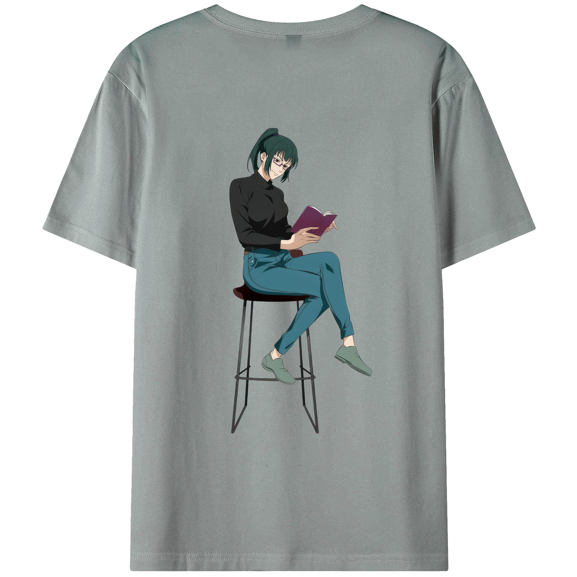 （画像用） 呪術廻戦 Jujutsu Kaisen 綿100％ メンズ半袖Tシャツ（バックプリント） 通気性